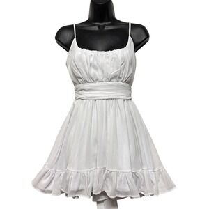 Lucy in the Sky White Mini Dress Graduation Dress‎ Whimsical Romantic Size Small